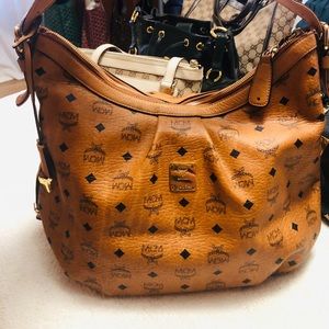 Authentic MCM COGNAC HOBO BAG